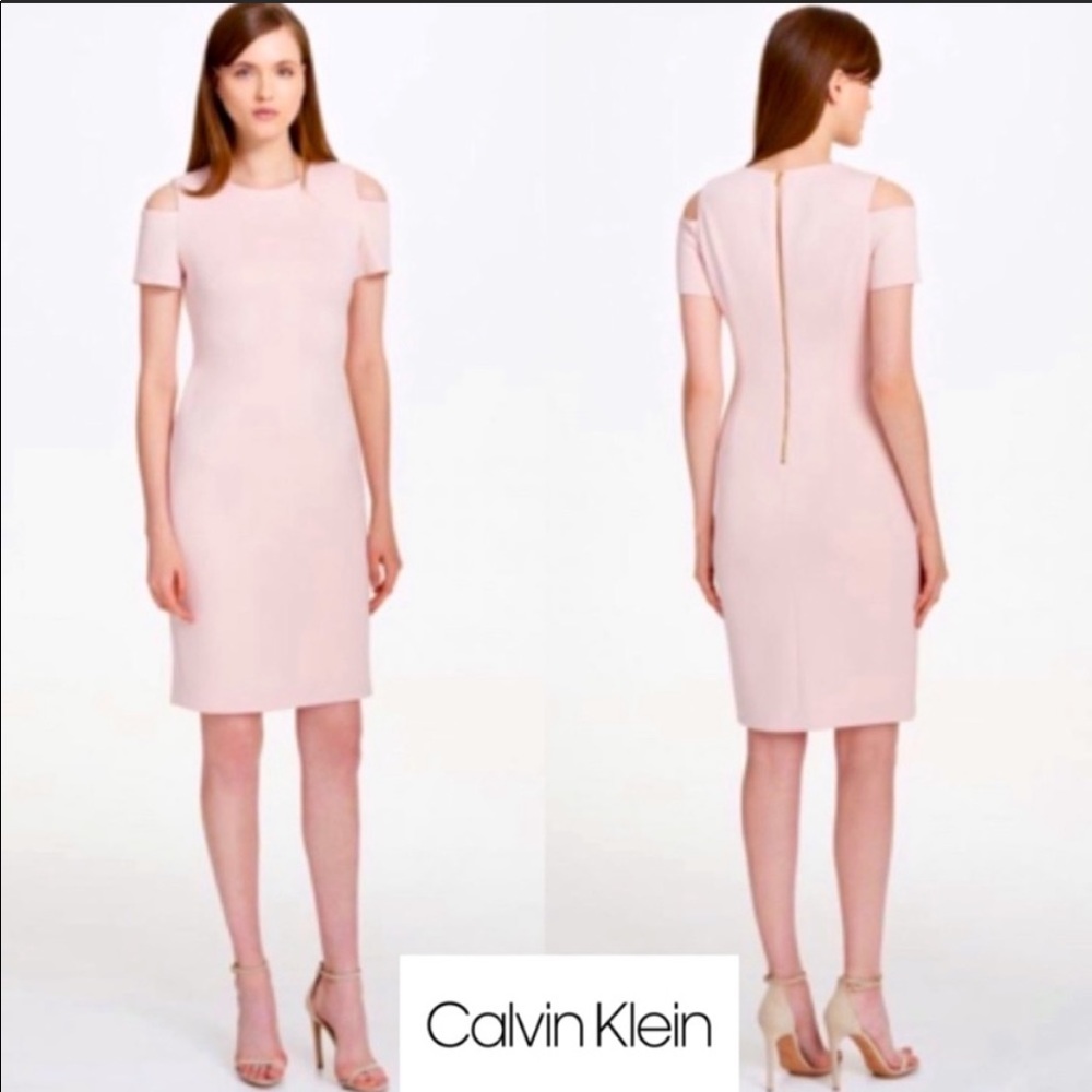 ❗️NWT❗️| Calvin Klein | Cold Shoulder Scuba Sheath Dress (size 4)